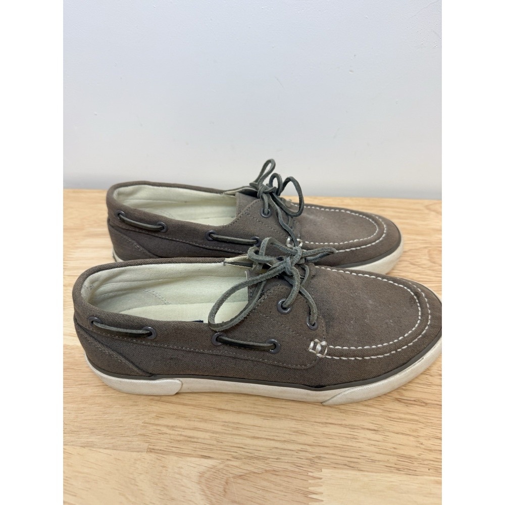 Polo Ralph Lauren Lander Canvas Deck Boat Shoes Footwear Gray Mens 8D #36